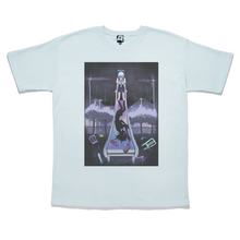 Load image into Gallery viewer, "Slide" Taper-Fit Heavy Cotton Tee Mint/Sky Blue