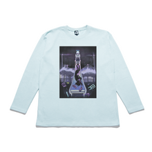Load image into Gallery viewer, "Slide" Taper-Fit Heavy Cotton Long Sleeve Tee Sky Blue/Mint