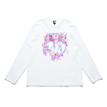 Load image into Gallery viewer, "Angelic" Cut and Sew Wide-body Long Sleeved Tee White/Black