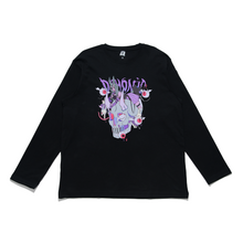 Load image into Gallery viewer, "Demonic" Cut and Sew Wide-body Long Sleeved Tee White/Black