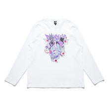 Load image into Gallery viewer, "Demonic" Cut and Sew Wide-body Long Sleeved Tee White/Black