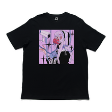 Load image into Gallery viewer, "Being Watched" Cut and Sew Wide-body Tee White/Black
