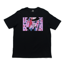 Load image into Gallery viewer, "Flowers" Cut and Sew Wide-body Tee White/Black