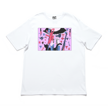 Load image into Gallery viewer, "Flowers" Cut and Sew Wide-body Tee White/Black