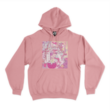 Load image into Gallery viewer, "Strawberry Mood" Fleece Hoodie Light Pink