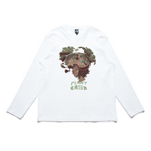 Load image into Gallery viewer, "Plant Based 2" Cut and Sew Wide-body Long Sleeved Tee White/Black