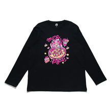 Load image into Gallery viewer, "Maid Yan" Cut and Sew Wide-body Long Sleeved Tee Black/Salmon Pink