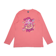 Load image into Gallery viewer, "Maid Yan" Cut and Sew Wide-body Long Sleeved Tee Black/Salmon Pink
