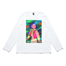 Load image into Gallery viewer, &quot;Stars&quot; Cut and Sew Wide-body Long Sleeved Tee White/Black