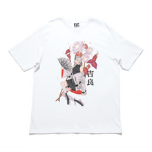 Load image into Gallery viewer, "KIRA: The Queen of the Night" Cut and Sew Wide-body Tee White/Black