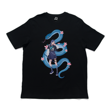 Load image into Gallery viewer, "Blue Viper" Cut and Sew Wide-body Tee White/Black
