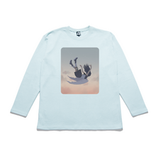 Load image into Gallery viewer, "Falling Dreams" Taper-Fit Heavy Cotton Long Sleeve Tee Mint/Rose
