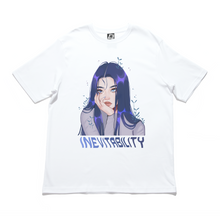 Load image into Gallery viewer, "Inevitability" Cut and Sew Wide-body Tee White/Black
