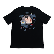 Load image into Gallery viewer, "Koi Fish Pond" Cut and Sew Wide-body Tee Black
