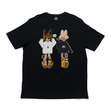 Load image into Gallery viewer, "Melon" Cut and Sew Wide-body Tee White/Black