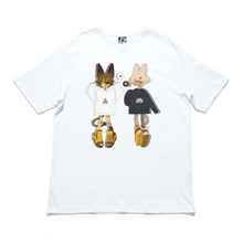Load image into Gallery viewer, "Melon" Cut and Sew Wide-body Tee White/Black