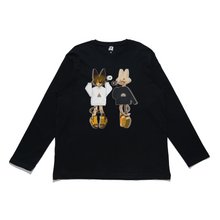 Load image into Gallery viewer, "Melon" Cut and Sew Wide-body Long Sleeved Tee White/Black