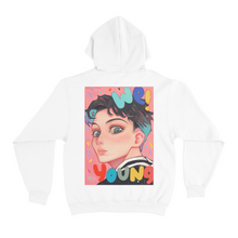 Load image into Gallery viewer, "Bunny Boy & We Young" Basic Hoodie Black/White