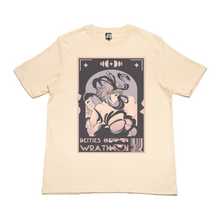 Load image into Gallery viewer, "Deities of Wrath" Cut and Sew Wide-body Tee Black/Beige