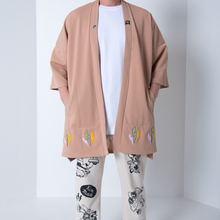 Load image into Gallery viewer, "Sanju Raiju" Faux Sashiko Noragi Pink
