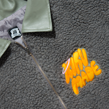 Load image into Gallery viewer, "Halo" Fleece Jacket Grey/Olive