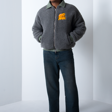 Load image into Gallery viewer, "Halo" Fleece Jacket Grey/Olive