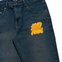 Load image into Gallery viewer, "Fall Gai 2.0" - Faux Weathered Dark Denim Jeans