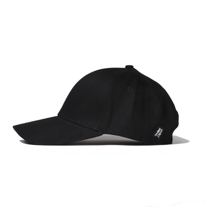 Kirumade Emblem 6-Panel Cotton Cap Black