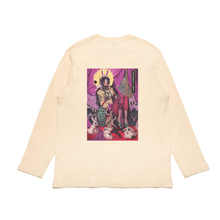 Load image into Gallery viewer, &quot;Usagi Moon 2.0&quot; Cut and Sew Wide-body Long Sleeved Tee White/Beige