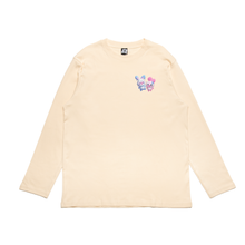 Load image into Gallery viewer, &quot;Usagi Moon 2.0&quot; Cut and Sew Wide-body Long Sleeved Tee White/Beige