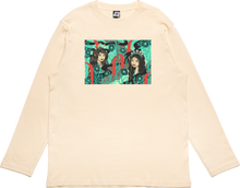 Load image into Gallery viewer, &quot;Lava Land&quot; Cut and Sew Wide-body Long Sleeved Tee White/Beige