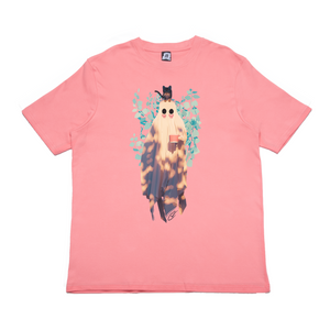 "Ghost" Cut and Sew Wide-body Tee Salmon Pink