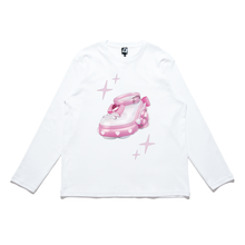 Load image into Gallery viewer, &quot;Pinku&quot; Cut and Sew Wide-body Long Sleeved Tee White/Black