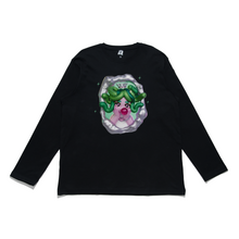 Load image into Gallery viewer, &quot;Medusa Gorgon Cut and Sew Wide-body Long Sleeved Tee White/Black