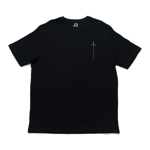 "White Knight " Cut and Sew Wide-body Tee Black