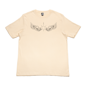 "The Fallen Angel" Cut and Sew Wide-body Tee White/Beige