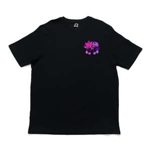 "Love together" Cut and Sew Wide-body Tee Black