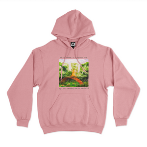"The universe is guiding me" Fleece Hoodie Light Pink