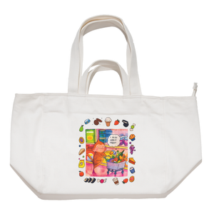 "I also need a treat" Tote Carrier Bag Cream