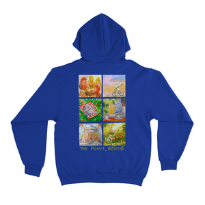 "The point, being" Basic Hoodie Cobalt Blue