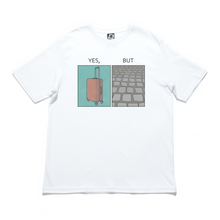 Load image into Gallery viewer, &quot;Yes, but&quot; Cut and Sew Wide-body Tee White/Black