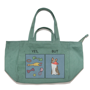 "Yes, but" Tote Carrier Bag Green