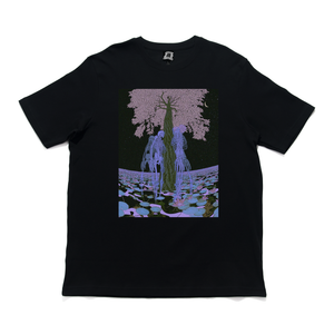 "A new beginning" Cut and Sew Wide-body Tee Black