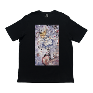 "Alice" Cut and Sew Wide-body Tee Black