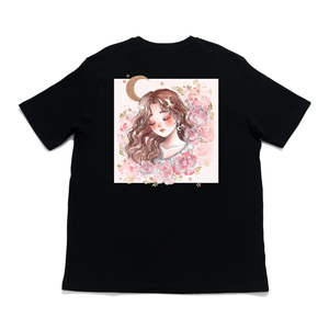 "Bloom" Cut and Sew Wide-body Tee Black / White