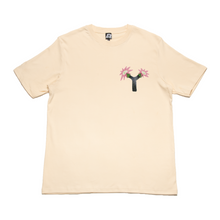 Load image into Gallery viewer, "Wiggy Tree" Cut and Sew Wide-body Tee Beige