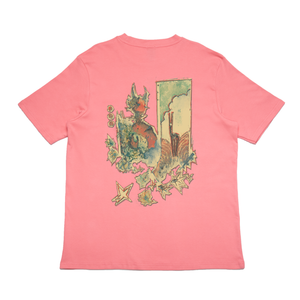 "Modal Buzz" Cut and Sew Wide-body Tee Salmon Pink