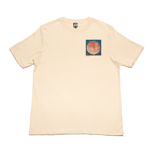 "I Will See You There" Cut and Sew Wide-body Tee Black/Beige