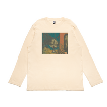 Load image into Gallery viewer, &quot;Devoured Whole&quot; Cut and Sew Wide-body Long Sleeved Tee Beige/ Black