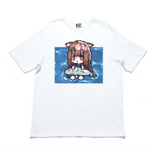 Load image into Gallery viewer, &quot;Floating&quot; Cut and Sew Wide-body Tee White